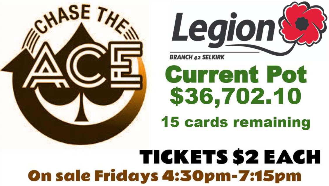 Starting pot for Friday April 24. Classic Embers takes the stage at 7:30pm